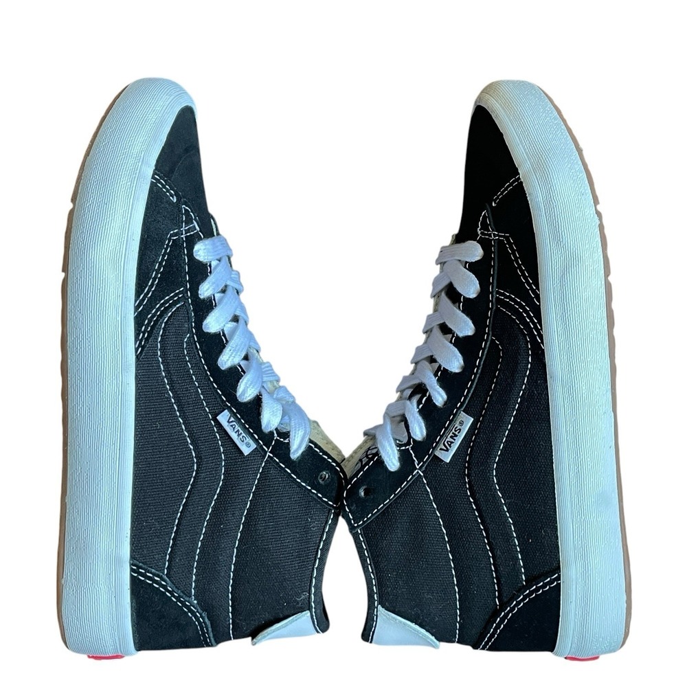 VANS The Lizzie Shoe Suede Canvas Black White Sneaker Unisex Male 5.5 / Female 7 - Picture 6 of 16